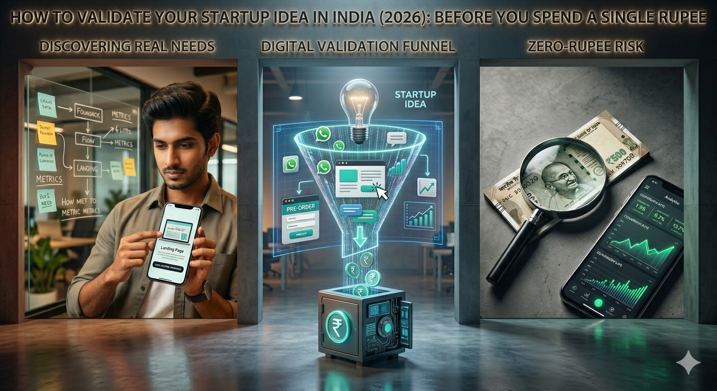 How to Validate Your Startup Idea in India (2026): Before You Spend a Single Rupee